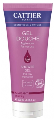 Cattier Gel Douche Argile Rose Palmarosa Bio 200 ml