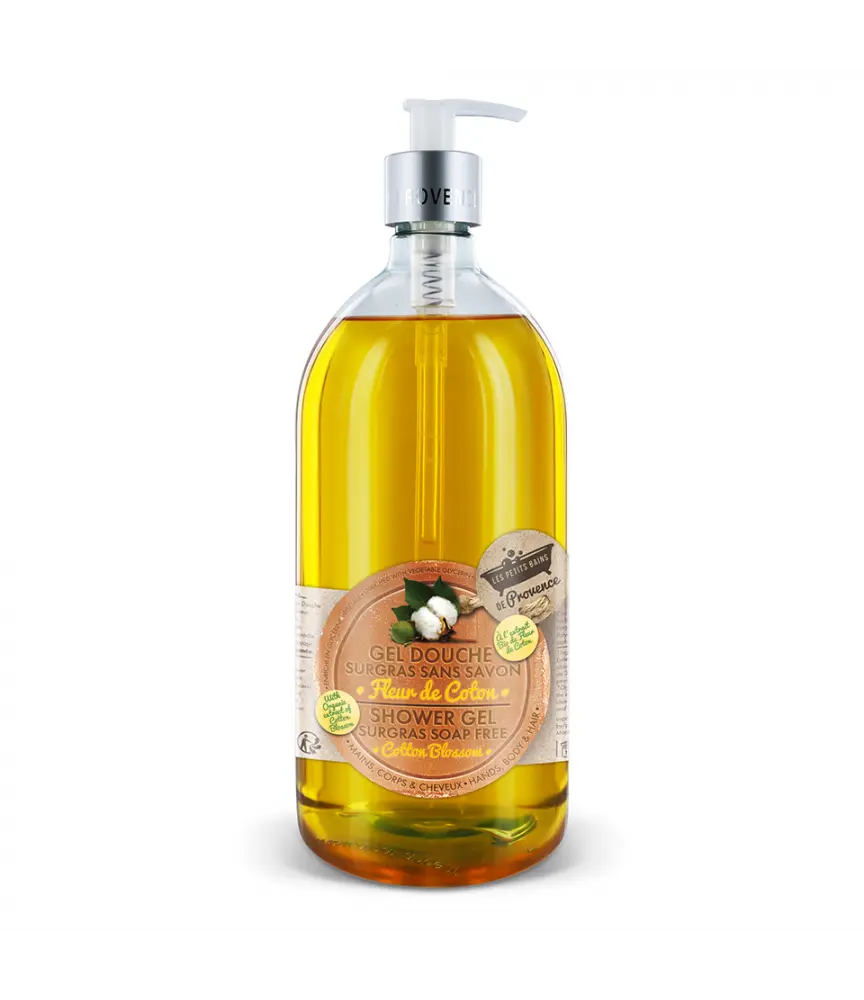 [NgRT011uyRT0011848] Gel Douche Fleur de Coton 1L Les Petits Bains de Provence