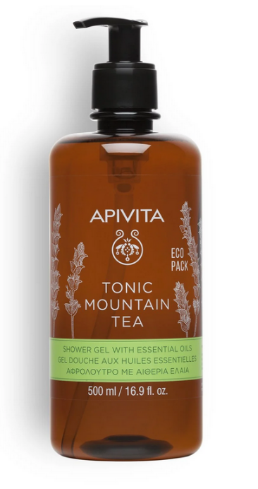 [NgRT011uyRT0011863] Gel Douche aux Huiles Essentielles Tonic Mountain Tea Apivita