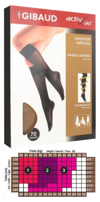 Gibaud ActivLine Chaussettes de Maintien 70 Deniers Hâlé