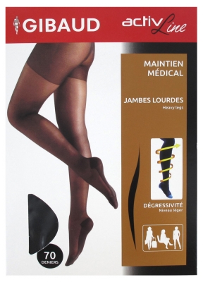 Gibaud ActivLine Collant de Maintien 70 Deniers Gris Fumé