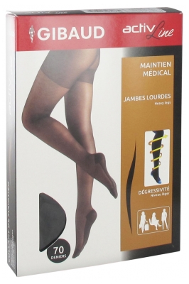 Gibaud ActivLine Collant de Maintien 70 Deniers Noir