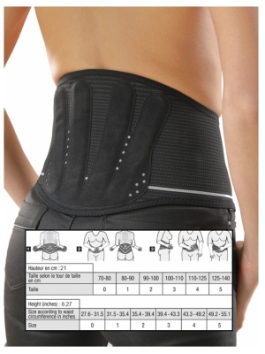Gibaud Lombogib Underwear Ceinture Lombaire Noire 21 cm