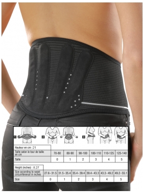 Gibaud Lombogib Underwear Ceinture Lombaire Noire 21 cm