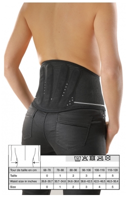 Gibaud Lombogib Underwear Ceinture Lombaire Noire 26 cm