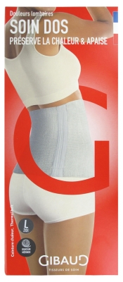 Gibaud Soin Dos Ceinture Chaleur Anthracite Hauteur 20 cm