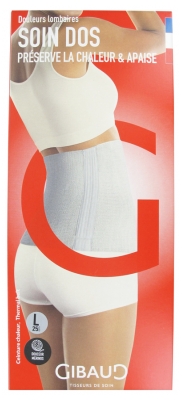 Gibaud Soin Dos Ceinture Chaleur Gris Chiné Hauteur 25 cm