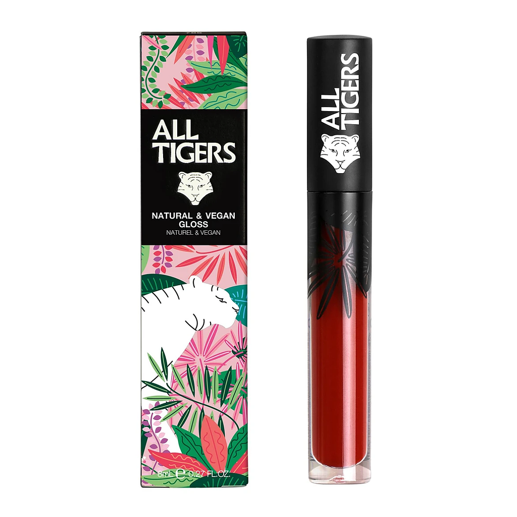 [NgRT011uyRT0012362] Gloss Vegan Rouge Bordeaux All Tigers