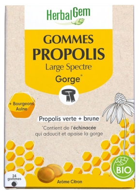 HerbalGem Bio Propolis Large Spectre 24 Gommes