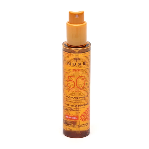 Sun Huile solaire bronzante SPF 50 Nuxe 