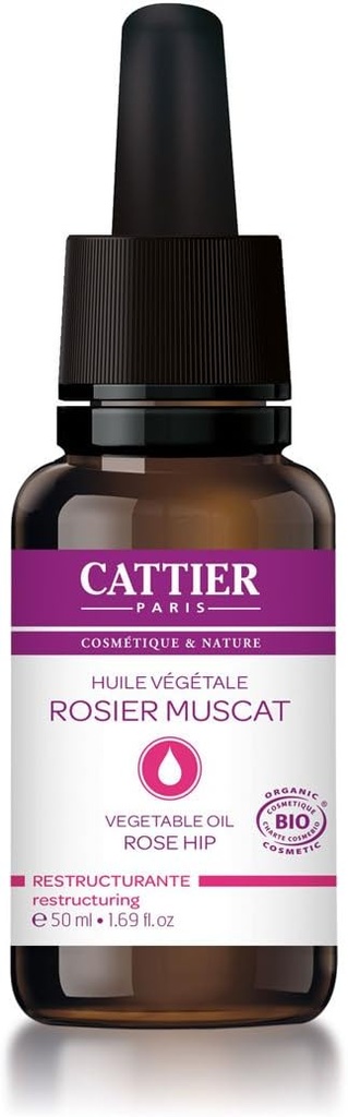 [NgRT011uyRT0013486] Huile Végétale Rosier Muscat 50 ml Cattier