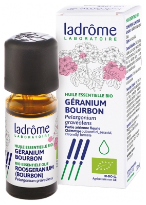 Ladrôme Huile Essentielle Géranium Bourbon (Pelargonium graveolens) Bio 10 ml