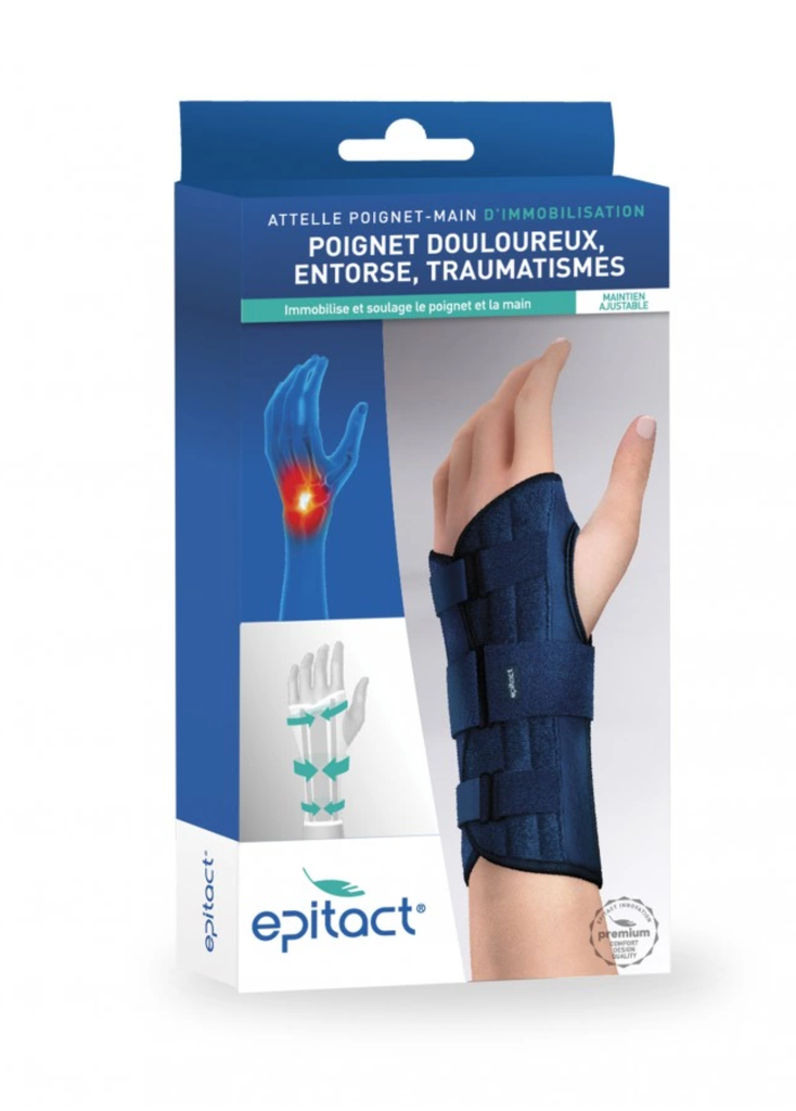 [NgRT011uyRT0002476] Attelle Poignet Main d'immobilisation droit Epitact