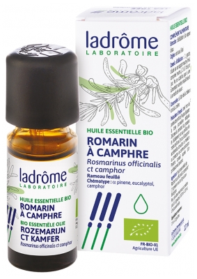 Ladrôme Huile Essentielle Romarin à Camphre (Rosmarinus officinalis ct camphor) Bio 10 ml