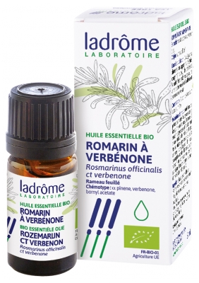 Ladrôme Huile Essentielle Romarin à Verbénone (Rosmarinus officinalis ct verbenone) Bio 5 ml