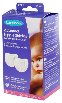 Lansinoh 2 Bouts de Sein Contact et Étui de Protection
