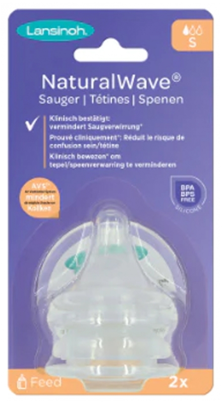 [NgRT011uyRT0016101] Lansinoh Natural Wave 2 Tétines Débit Lent