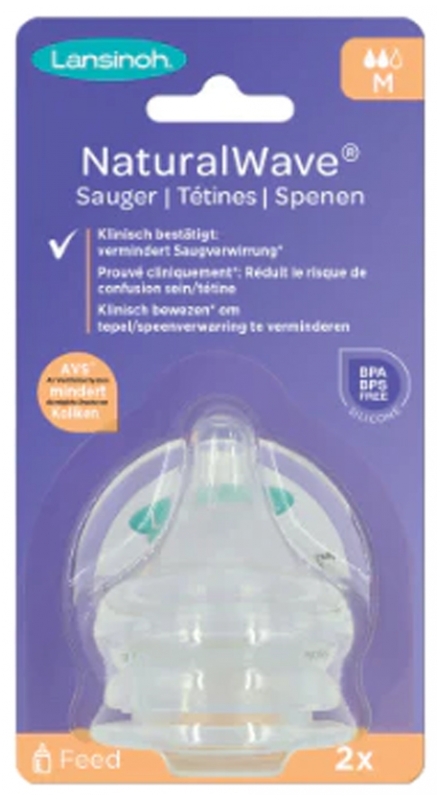 [NgRT011uyRT0016102] Lansinoh Natural Wave 2 Tétines Débit Moyen