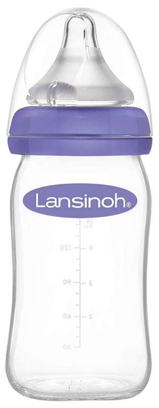 Lansinoh Natural Wave Biberon Verre Débit Lent 160 ml