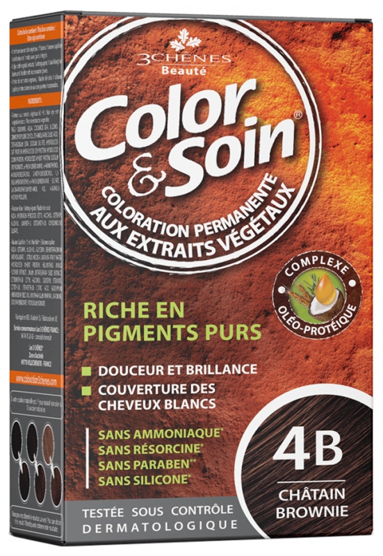 [NgRT011uyRT0016575] Color & Soin Châtain brownie 4B Les 3 Chênes 