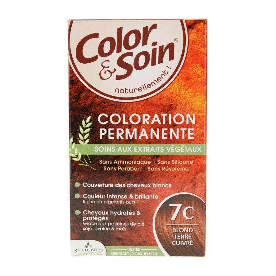 [NgRT011uyRT0016591] Coloration Blond terre cuivre 7C Color & Soin Les 3 Chênes
