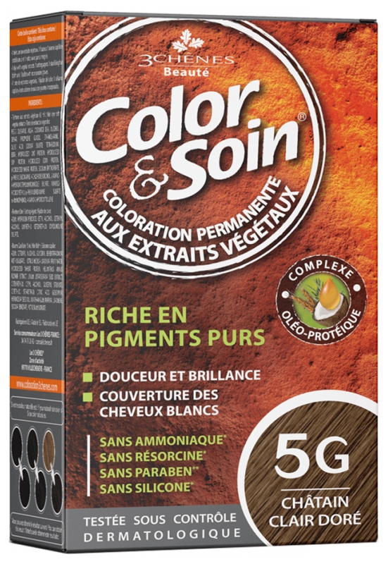 [NgRT011uyRT0016597] Color & Soin Châtain clair doré 5G Les 3 Chênes 