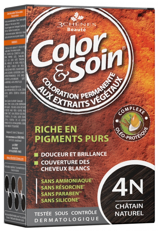 [NgRT011uyRT0016600] Color & Soin Châtain naturel 4N Les 3 Chênes
