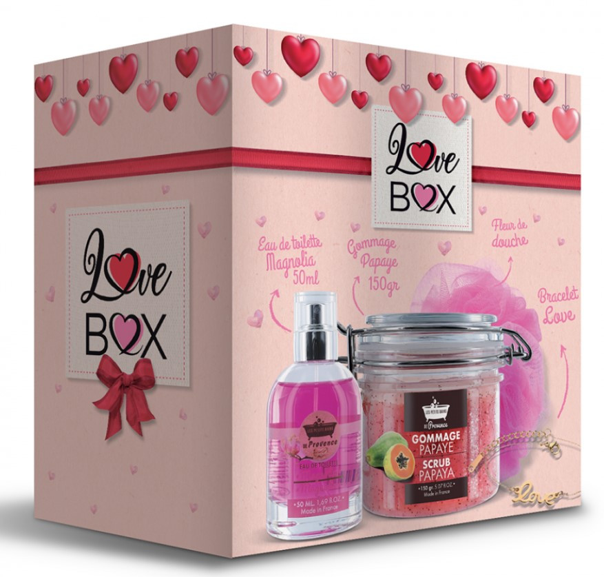 [NgRT011uyRT0017095] Love Box Magnolia Les Petits Bains de Provence — Emballage abîmé