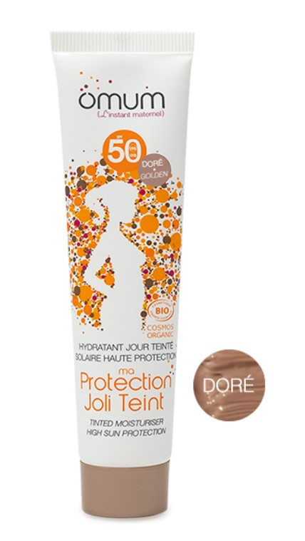 [NgRT011uyRT0017775] Hydratant Visage Teinté SPF50 Bio 40 ml - Teinte : Doré Omum