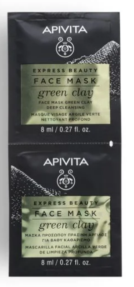 Masque Visage  à l'Argile Verte Express Beauty Apivita