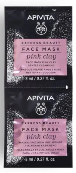 [NgRT011uyRT0018102] Masque Visage Nettoyant Doux à l'Argile Rose Express Beauty Apivita