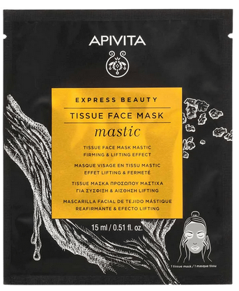 [NgRT011uyRT0018107] Masque Visage en Tissu Effet Lifting & Fermeté au Mastic Express Beauty Apivita