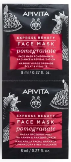 [NgRT011uyRT0018111] Masque Visage Éclat & Vitalité à la Grenade Express Beauty Apivita