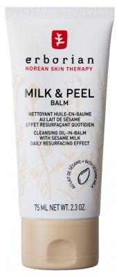 [NgRT011uyRT0018759] Milk & Peel Nettoyant Huile-en-Baume au Lait de Sésame 75 ml Erborian