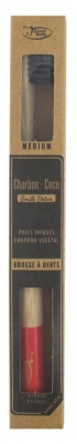 Denti Smile Charbon Coco Brosse à Dents Bambou Naturel Médium