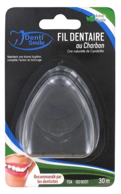 Denti Smile Fil Dentaire au Charbon Arôme Menthe 30 m