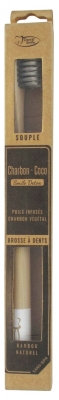 Denti Smile Charbon Coco Brosse à Dents Bambou Naturel Souple