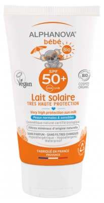 Alphanova Bébé Lait Solaire Bio SPF50+ 50 ml
