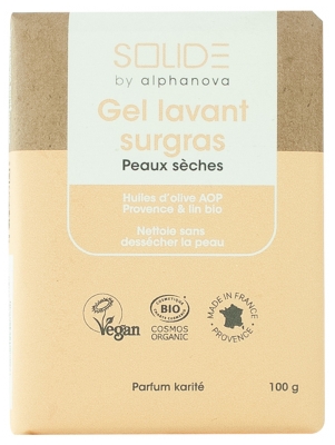 Alphanova Solide Gel Lavant Surgras Parfum Karité Bio 100 g
