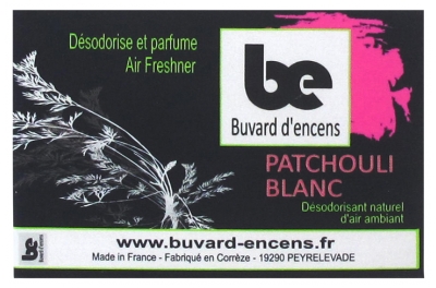 Buvard d'encens Carnet d'Encens Patchouli Blanc 36 Feuillets
