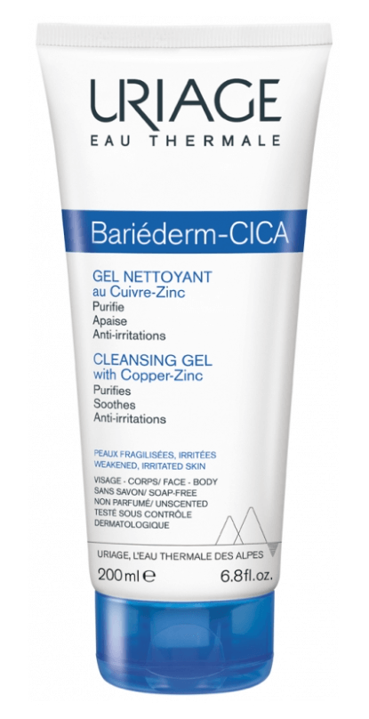 [844FgT00004wb81] Bariéderm Cica Gel Nettoyant au Cuivre-Zinc Uriage