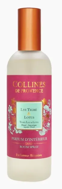 [844FgT00004w327] Parfum d'Intérieur Lys Tigré & Lotus 100ml Collines de Provence