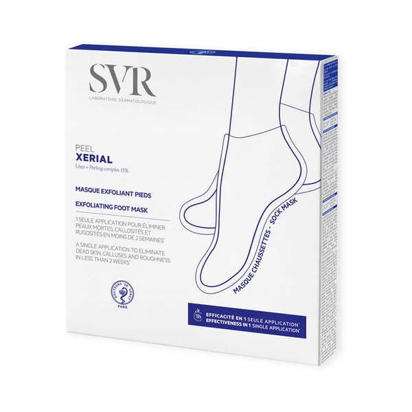 SVR Xérial peel masque chaussette exfoliant pieds