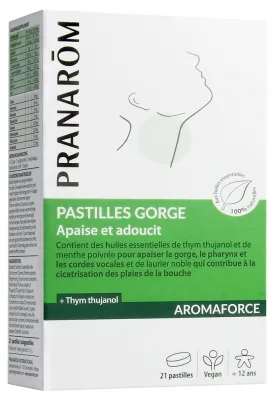 Pastilles Gorge Aromaforce Pranarôm