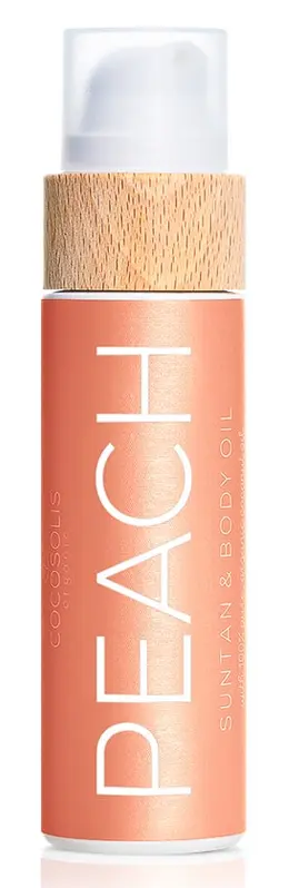 [844FgT00004w3b4] Peach Suntan Body Oil 100ml Cocosolis