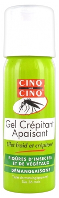 Cinq sur Cinq Gel Crépitant Apaisant Piqûres d'Insectes et de Végétaux 50 ml