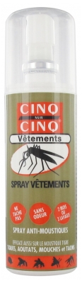 Cinq sur Cinq Spray Vêtements Lotion Anti-Moustiques 100 ml