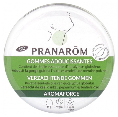 [NgRT011uyRT0023142] Aromaforce Gommes Adoucissantes Menthe Eucalyptus Bio 45g Pranarôm 