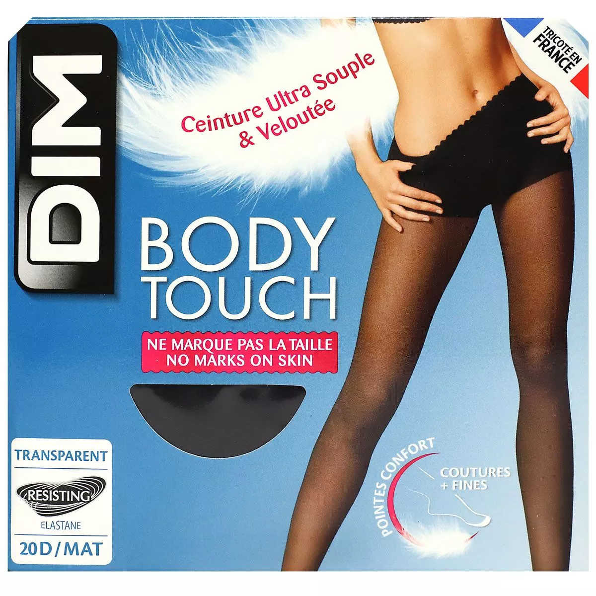 [NgRT011uyRT0023492] Body Touch collant femme voile noir mat 20D T1 Dim