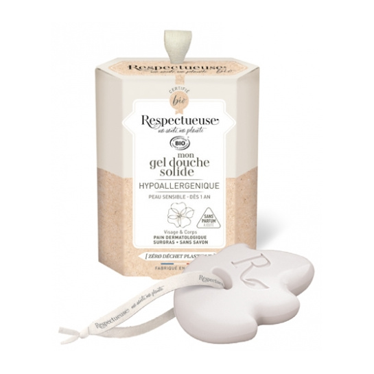 [NgRT011uyRT0024425] Mon Gel Douche Solide Hypoallergénique Bio 75g Respectueuse